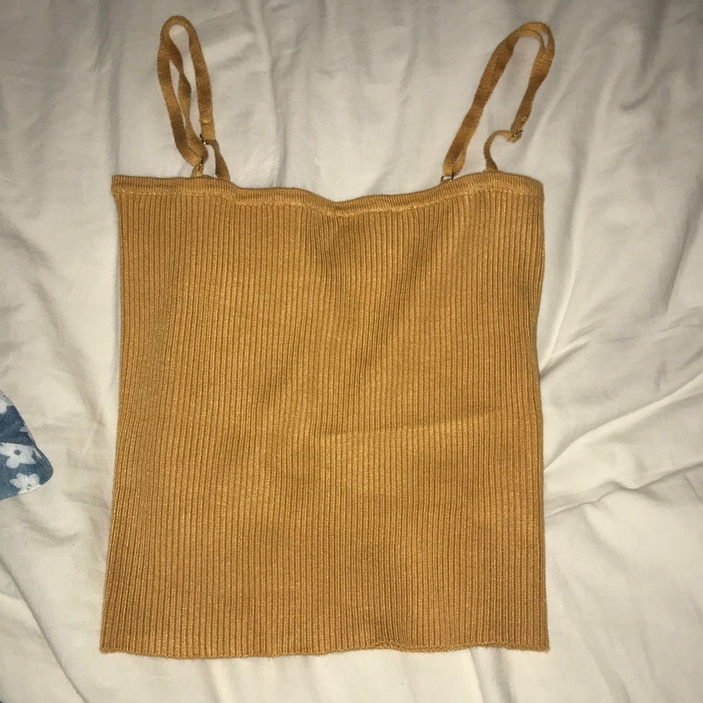 rustic yellow crop top